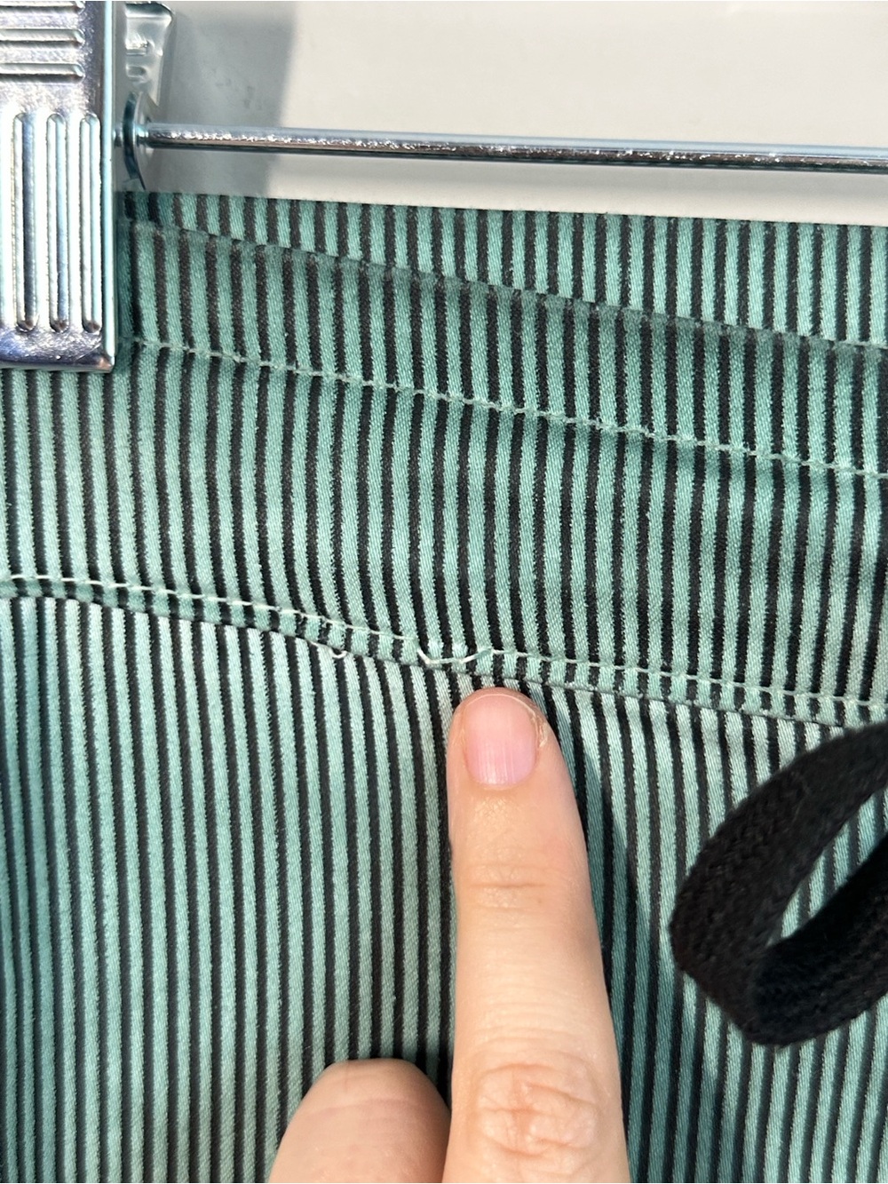 Alembika Pinstripe Iconic Stretch Jeans Teal Size 3(10-12) - Picture 16 of 16